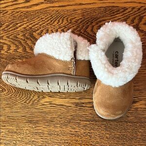 Carter's Tan and White Baby Boots